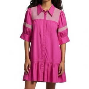 NWT LaRoque Scout Dress Cotton Shirt Dress Purple Size XL